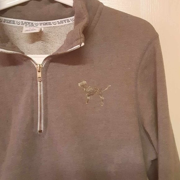 Victoria's Secret PINK Quarter Zip Sweatshirt - Picture 3 of 6
